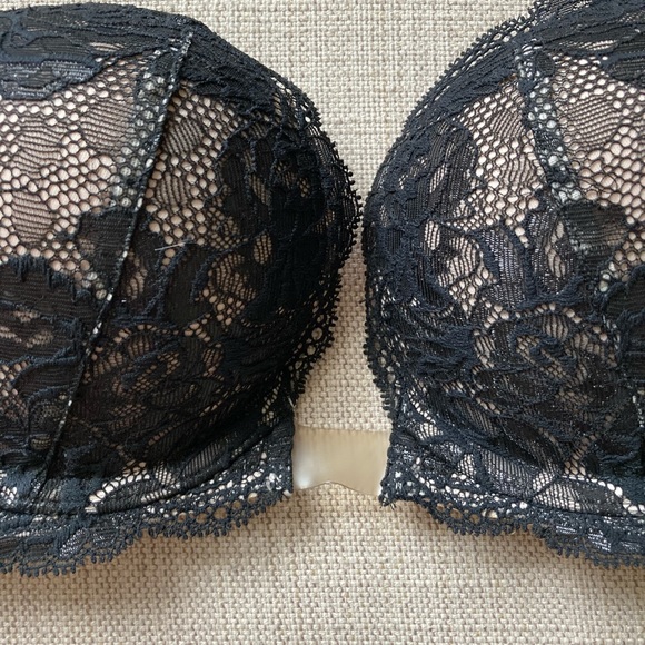 Victoria’s Secret 32D Push-Up, Black Lace, NWT - Picture 2 of 7